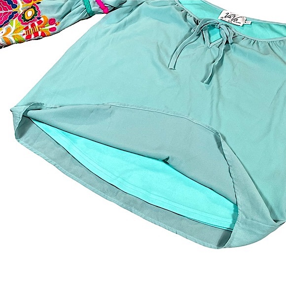 Vava by Joy Han size medium boho hippie cold shoulder floral bell sleeve shirt - Picture 10 of 16